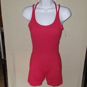 NWOT Red Strappy Romper